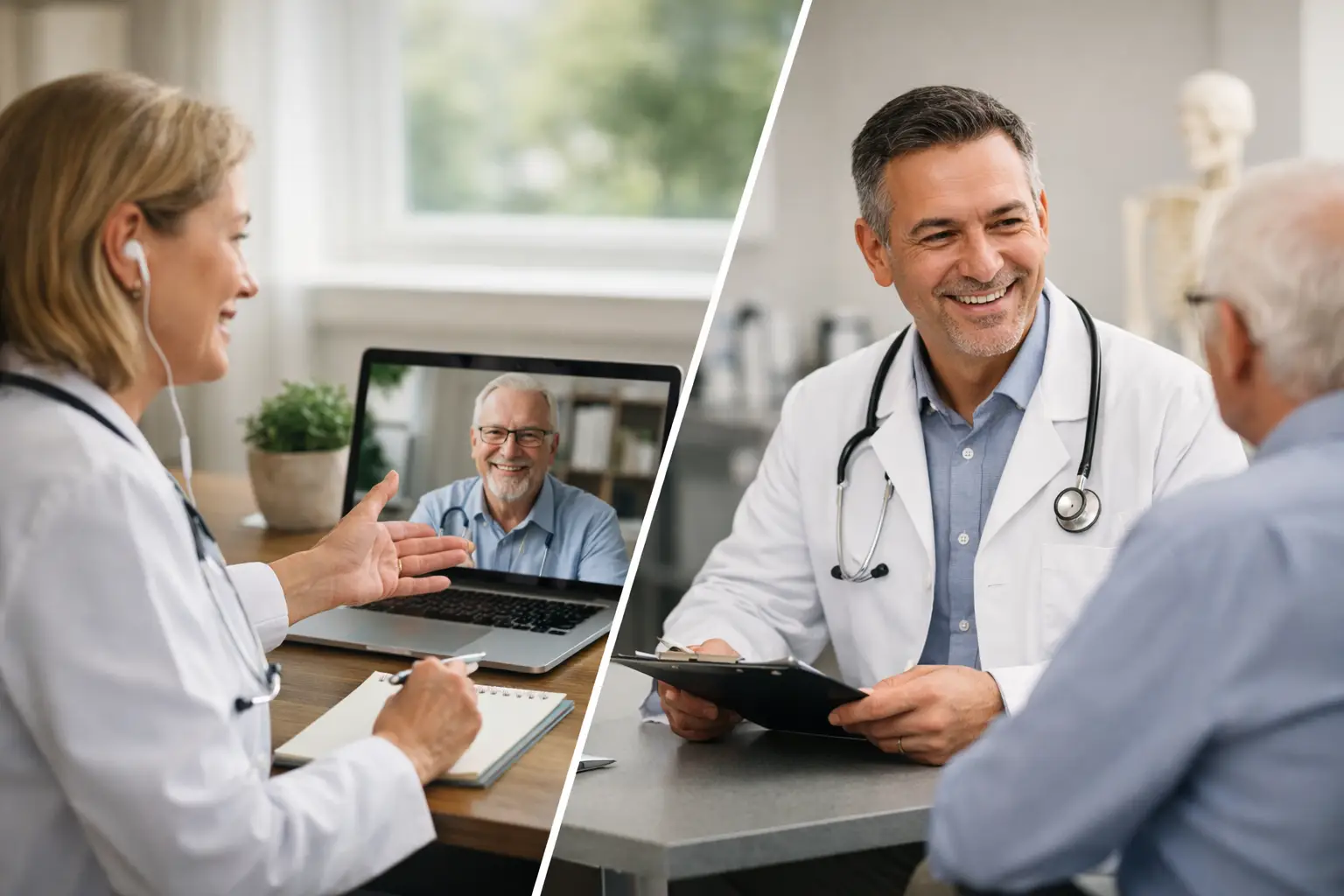 Telemedicine vs In Office Followup comparison for medical practices building a hybrid care model